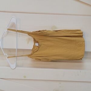 Mustard Ruffle Tank Top